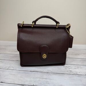 Vintage 1990’s Coach Willis Milk Chocolate Brown Leather Crossbody Bag G9P 9927